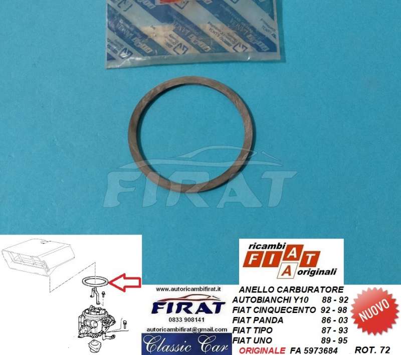 ANELLO CARBURATORE FIAT PANDA-TIPO-UNO-Y10 (5973684)